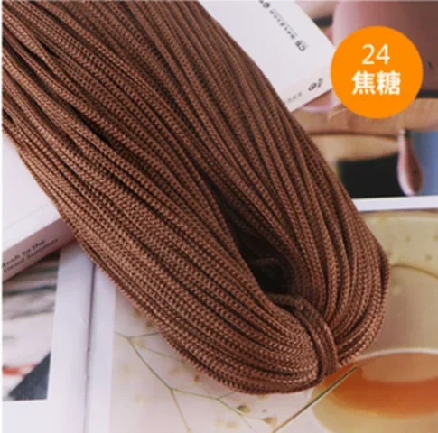 200 mt/los 3mm Farbe Nylon Schnur Faden Häkeln Hohl Linie Makramee DIY Hand-gewebte Armbinde Geflochtene Handwerk/schuhe