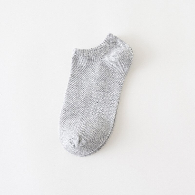 1 Paar Zomer Snoep Kleur Korte Vrouwen Sokken Toevallige Snoep Kleur Puur Katoen Enkelsokken Low Cut Boot Sokken dames Sokken: Gray