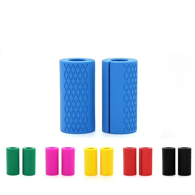 1 mancuernas gruesas, agarres de mancuerna, tirador de barra, soporte de levantamiento de pesas, almohadilla protectora antideslizante de silicona para la construcción del cuerpo