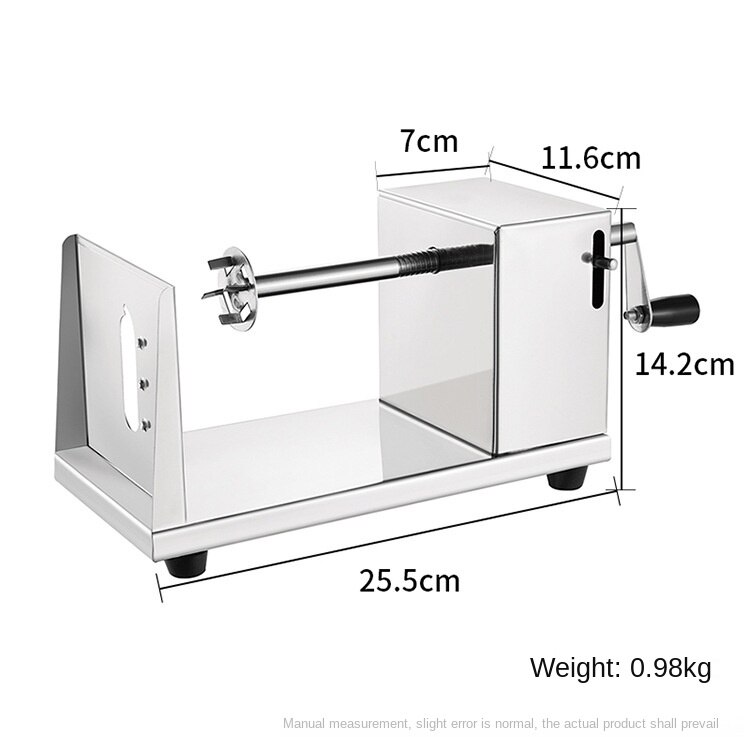 Potato tower machine stainless steel manual potato chip machine hand shaking rotary potato tower machine potato tornado machine