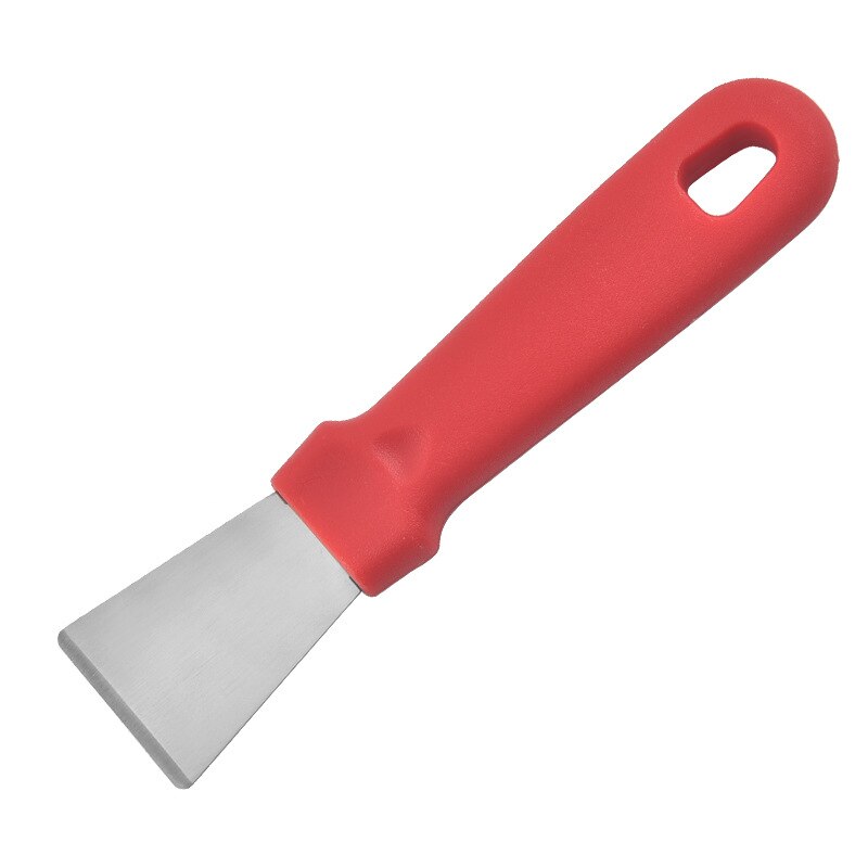 Multipurpose Kitchen Cleaning Spatula Scraper For Cleaning Oven Cooker Tools Utility Knife Kitchen Accessories: Red  Straight