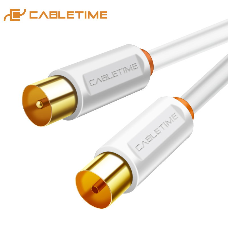 CABLETIME TV M/F 3C2V Cable Video Cable For High-definition Television HD Antenna TV STB Digital TV Line C268