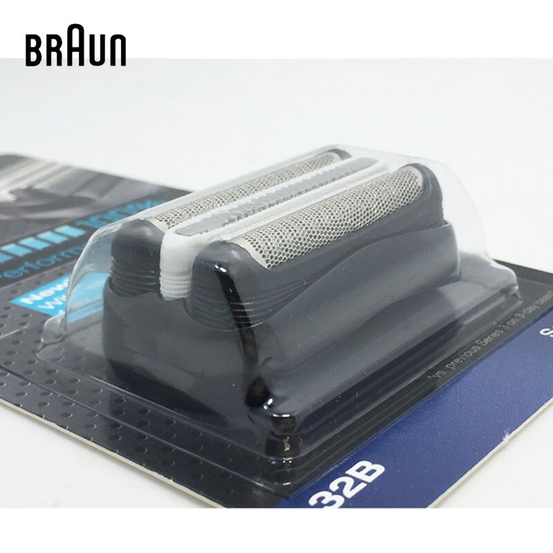 Braun-Cabezal de afeitadora 32B para hombre, cortador de papel de aluminio, Cassette negro, cuchilla de repuesto para Afeitadora eléctrica 3000s 3010s 3040s 3050cc 3070cc