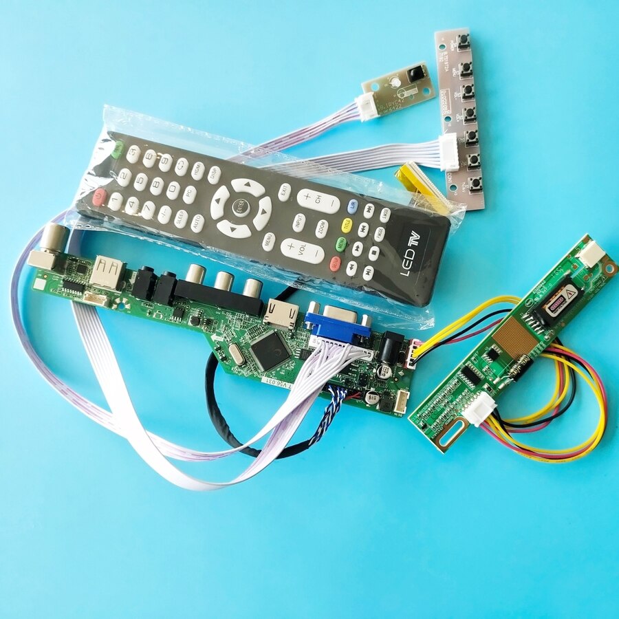 for LTN141AT02/LTN141AT03/LTN141AT07/LTN141AT13 30 Pin LVDS 1280*800 LCD monitor control board VGA AV USB 1CCFL matrix kit