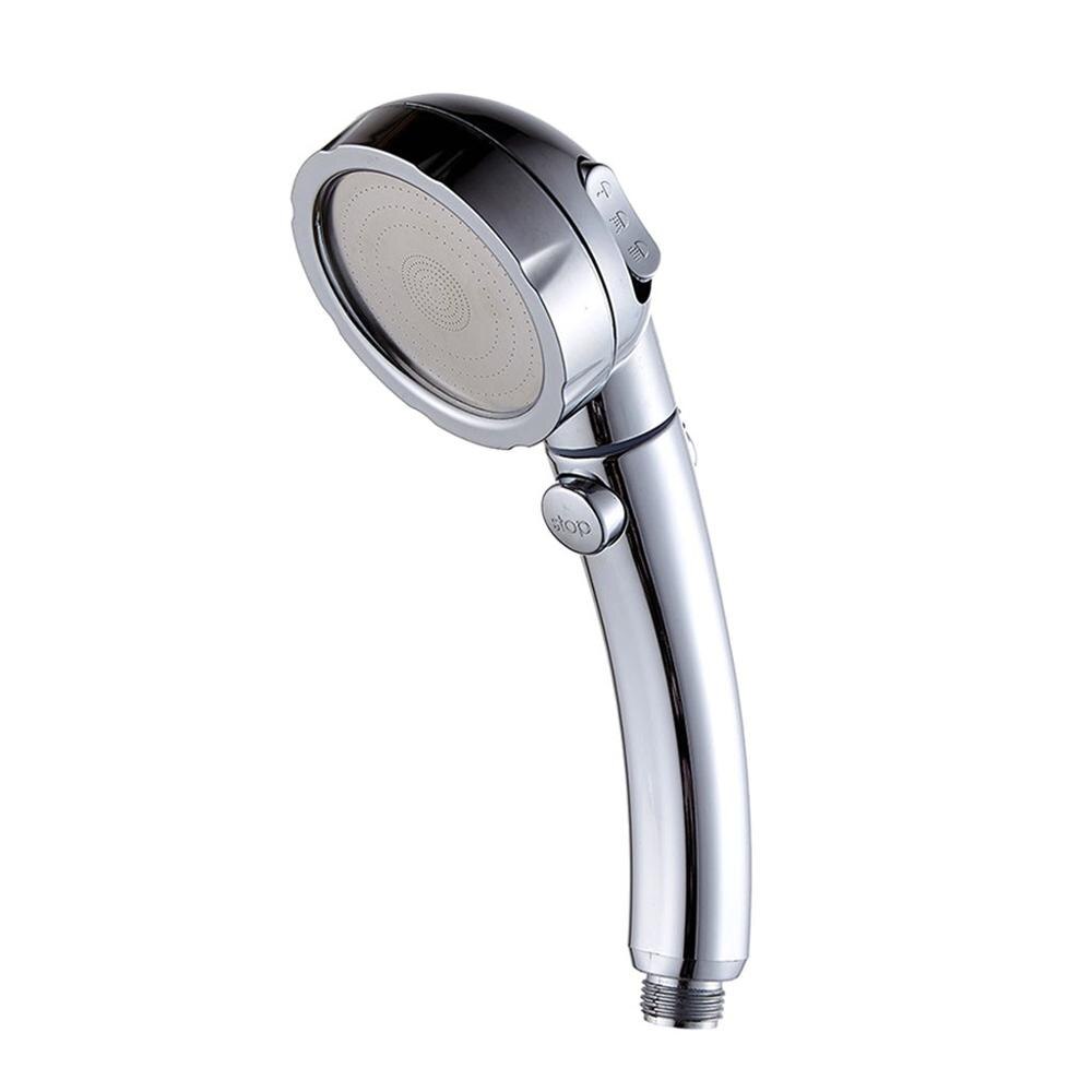 Handheld Douchekop Hoge Druk Chrome 3 Spary Instelling met ON/OFF Pauze Schakelaar Waterbesparende Verstelbare Luxe Spa nat A10