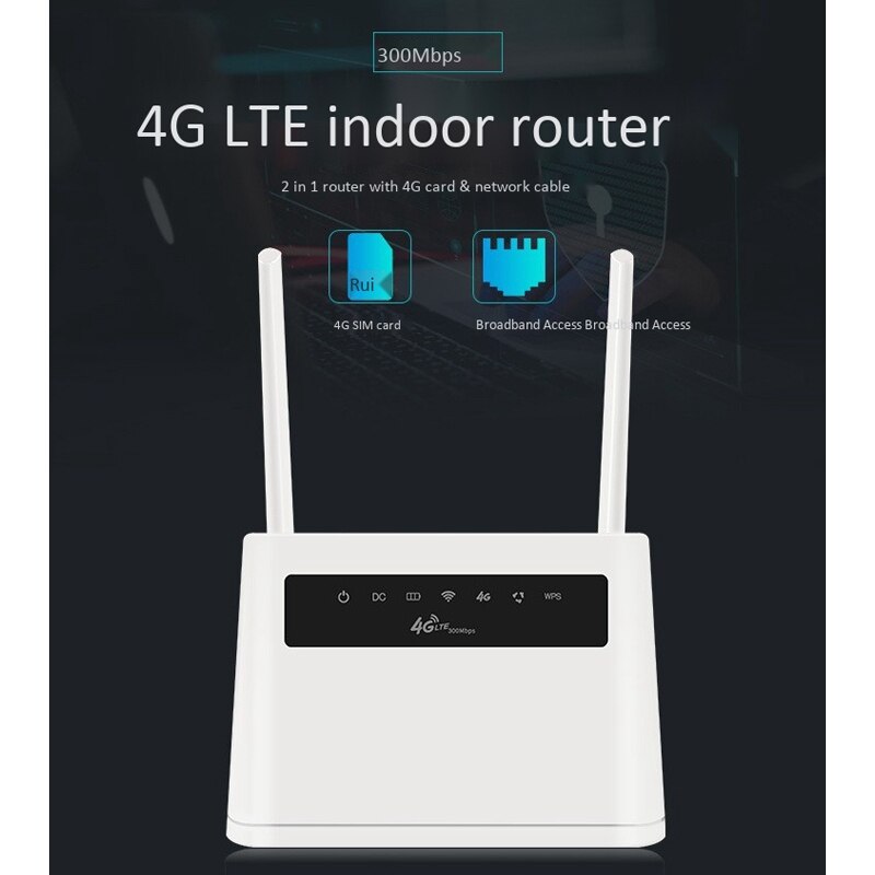 4G Router All Netcom Portable 4G Wireless Router 4G to Wifi Signal 300Mbps for Home, Enterprise, Commercial(EU Plug)