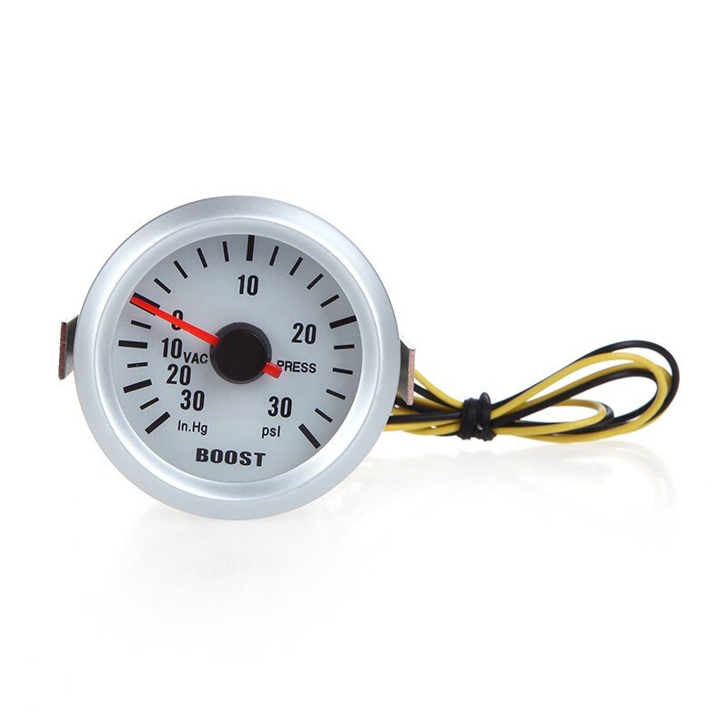 1 Pc Turbo Boost Vacuum Druk Gauge Meter Voor Auto 2 "52 Mm 0 ~ 30in.Hg Led Boost Gauge Turbodrukmeter Psi Turbodrukmeter Bar