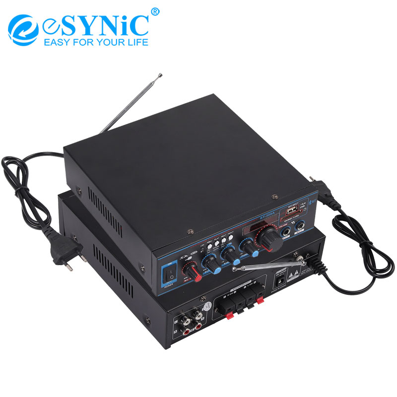 Esynic 800W Hifi Digitale Bluetooth Stereo Audio Versterker Voor Fm Sd Radio Mic Car Home Audio Amp Versterker Voor iphone Android