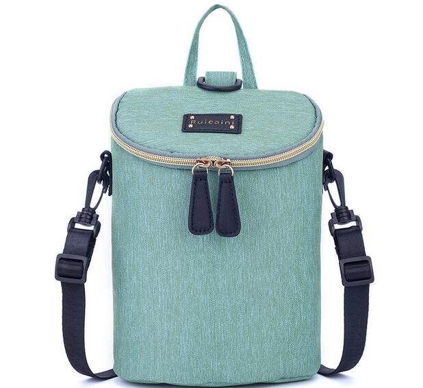 Baby Flasche Tasche Mutterschaft Rucksack Pflege Lebensmittel Thermos Aluminium Folie Isolierung Taschen Reise Rucksack Mumie Handtasche: Grün