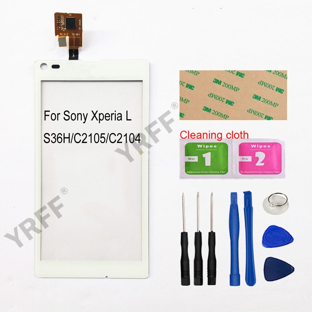 4.3'' For Sony Xperia L S36h C2105 C2104 Touch Screen Digitizer Sensor Touch Glass Lens Panel: White And Tools