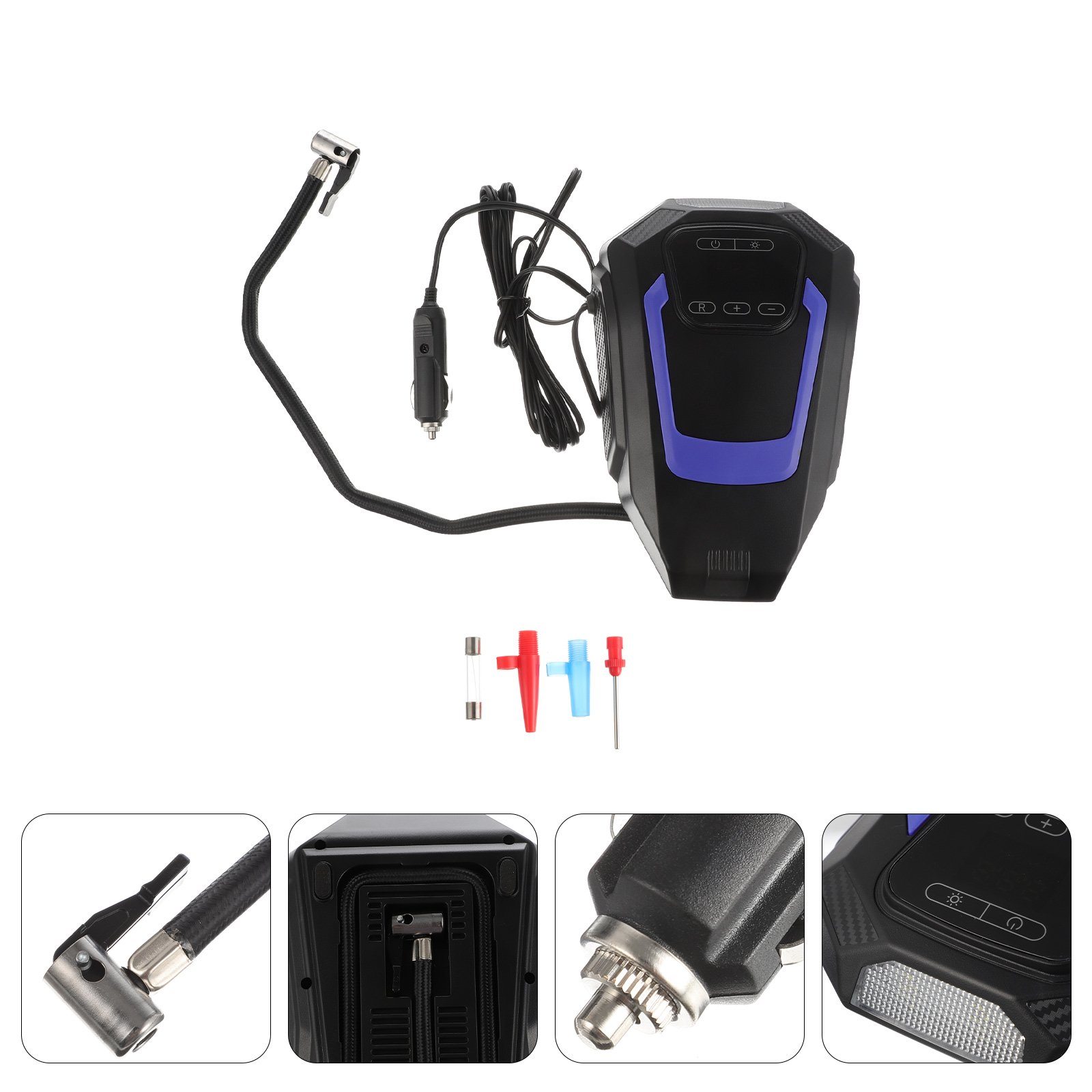 1pc Electric Air Compressor 22 Cylinder Air Pump with Digital Pressure Meter: Default Title