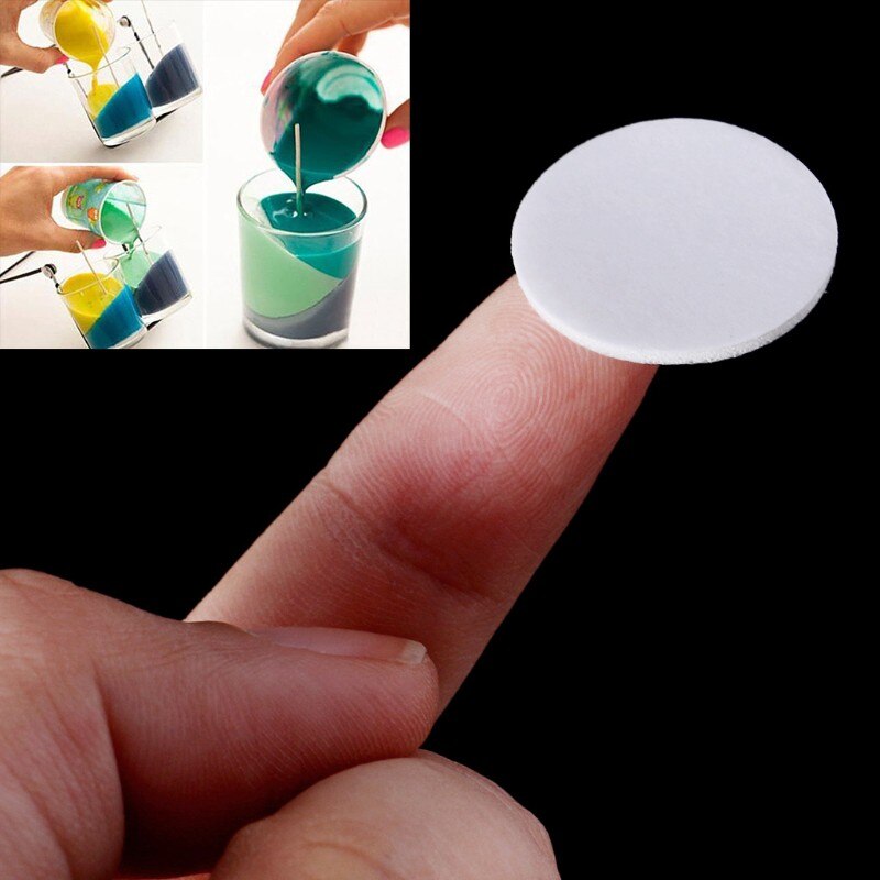 100Pcs 20cm candle wick and double-sided foam adhesive stickers, supplies for DIY making candles