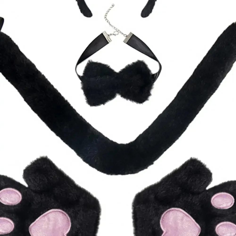 Neue handgemachte Halloween Stirnband Sets Cosplay Zubehör Katze Klaue Handschuhe Ohr Stirnband Maskerade Party Foto Requisiten