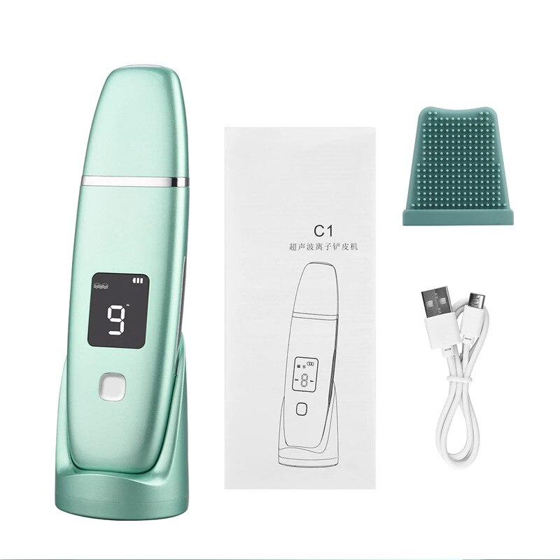 Facial Skin Exfoliator Device Face Lifting Tool EMS Ion Ultrasonic Skin Scrubber Peeling Beauty Machine