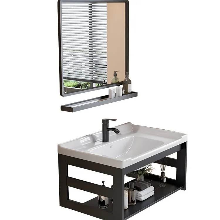 Mini Small Wash Basin Household Wall-mounted Washbasin Cabinet Combination Simple Wash Table Pool Ceramic Single Basin Balcony
