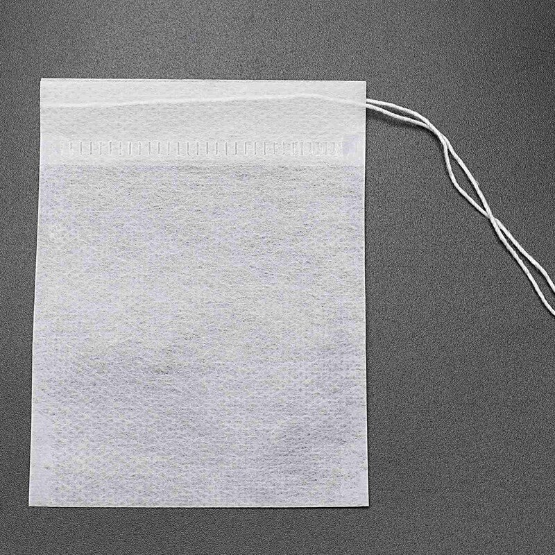500 pakke engangs tefilterpose tomme teposer løs tepose med snøring ,7 x 9cm