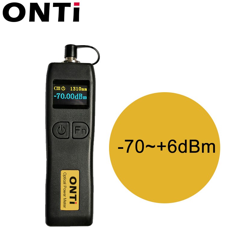Onti  -70 ~ +6 dbm og  -50 ~ +26 dbm håndholdt mini optisk effektmåler: Ma  -70 to 6
