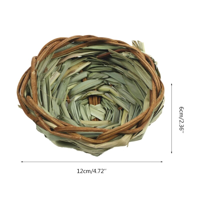 Casa de pássaro de bambu natural, feito à mão, gaiola de brinquedo, abrigo, cabana ao ar livre s18 19, dropship: F