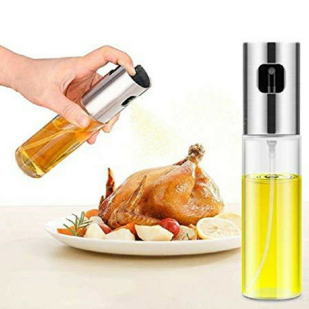 Cooking Oil Seasoning Spray Bottle Barbecue Oil Pot Glass Oil Can Barbecue Spray Bottle Abs+Glass Sprayer