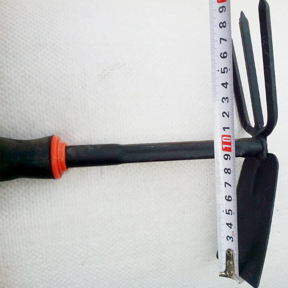 Digger Garden Hoe Multipurpose Non Slip Hand Tool Weeding Two Head Rustproof Portable Excavator Iron Cultivator With Fork