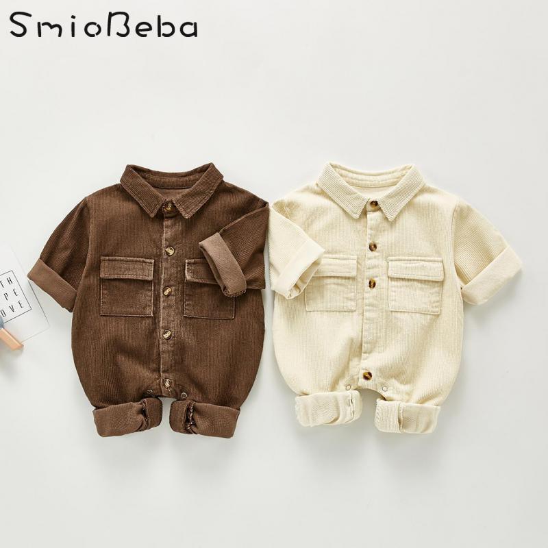 Smiobeba eins Koreanische Baby Jungen Lange Bodys Schlingpflanze Arbeit Kleidung Geburtstag lässig Einem Stück Kabel Schlingpflanze Mädchen Strampler Japan