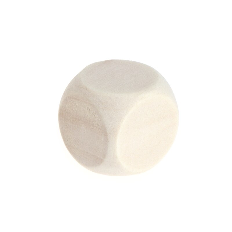 10Pcs 6 Zijdig Blank Hout Dice Party Familie Diy Games Afdrukken Graveren Kid Speelgoed