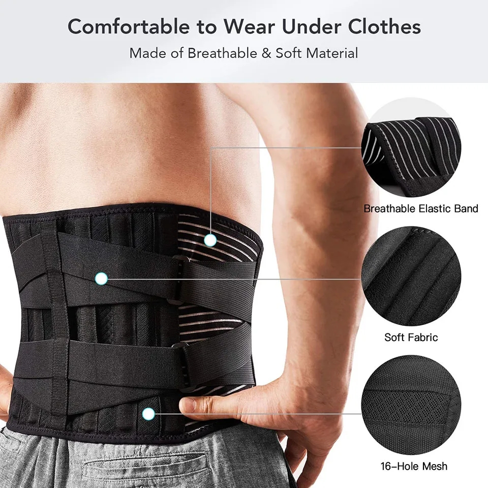 Ceinture de soutien lombaire réglable, Corset – Grandado