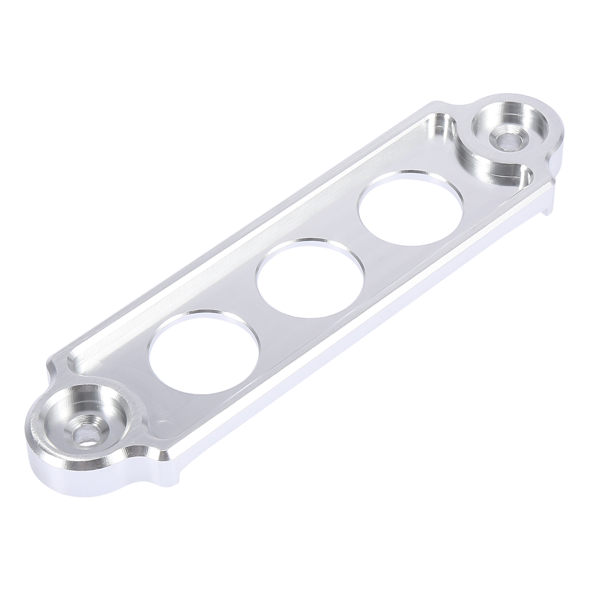 Soporte Universal para sujetar batería de coche, accesorio hueco de aleación de aluminio, 145mm, 190mm, color azul: 145mm Silver