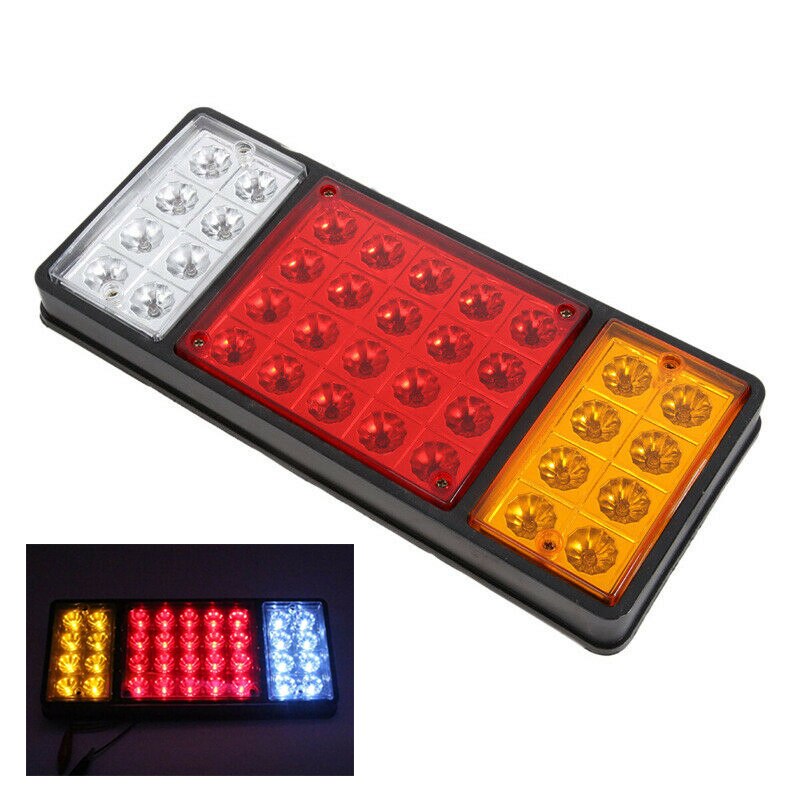 Rectangle Tail Light Removable For Caravan Car Trailer 36 LED Waterproof