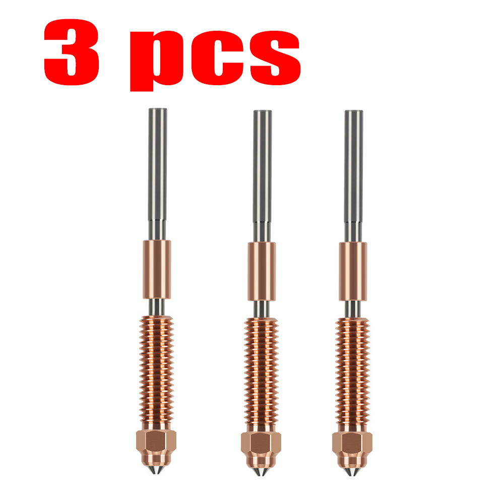 For Creality K1C Nozzle All-in-one Copper Titanium Nozzles High Flow Upgraded K1C K1 Max Nozzle 0.4/0.6/0.8mm For Ender-3 V3: 0.2mm / Blue