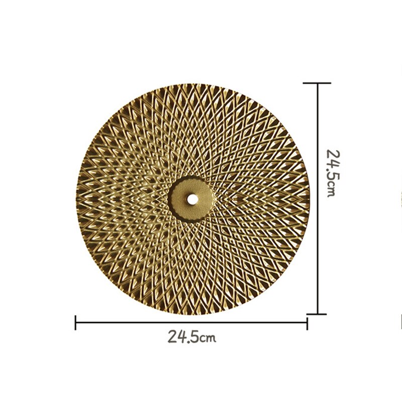 Nordisk lys luksus vægdekoration vedhæng moderne hjem metal dekoration håndværk bølgemønster sofa baggrund væg runde vedhæng: E diameter 24.5cm