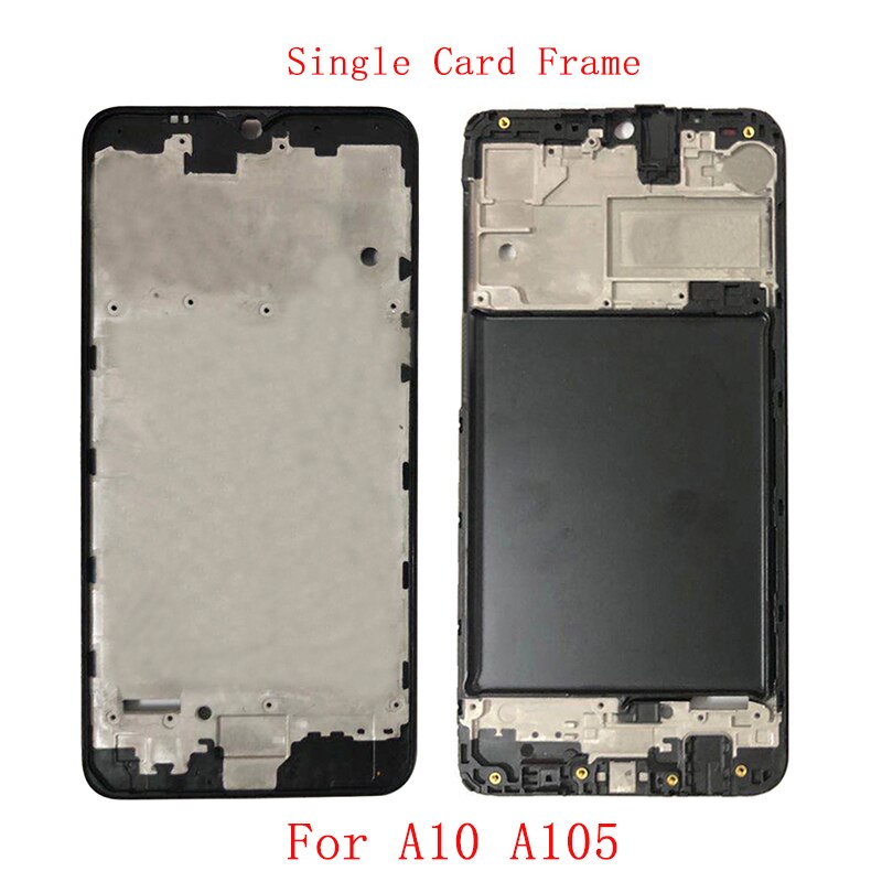 Obudowa środkowa rama LCD Bezel płyta panelu podwozia dla Samsung A10 A20 A30 A40 A50 A60 A70 A10S A20S A50S telefon bliski rama: For A10 Single Sim