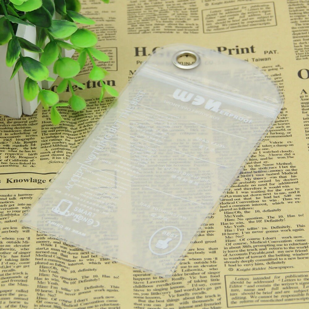 10*20cm Mobile Phone Waterproof Storage Bag Plastic Packaging Bag Phone Accessories Outdoor Rafting Drifting Supplies