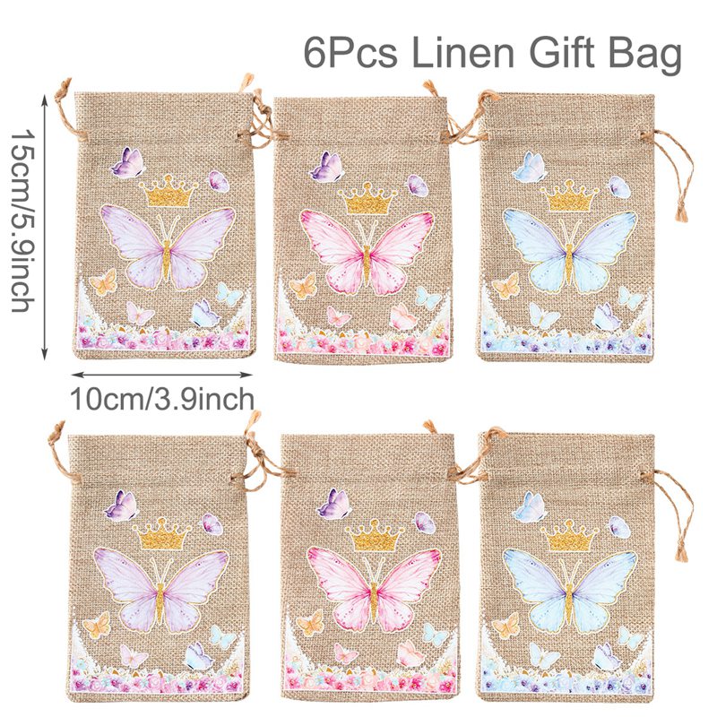Sacs à bonbons animaux de la Jungle, 6 pièces, décoration de fête d'anniversaire Safari pour enfants sauvages un arc-en-ciel papillon dinosaure Biscuit sac d'emballage: vert clair