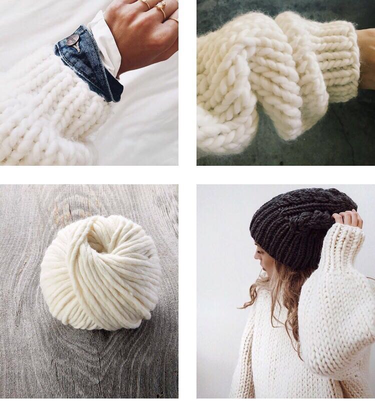 6mm Natural Merino Wool Chunky Yarn Felt Wool Roving Soft Yarn for Spinning Hand Knitting Spin Yarn Winter Warm Free Needle 150g