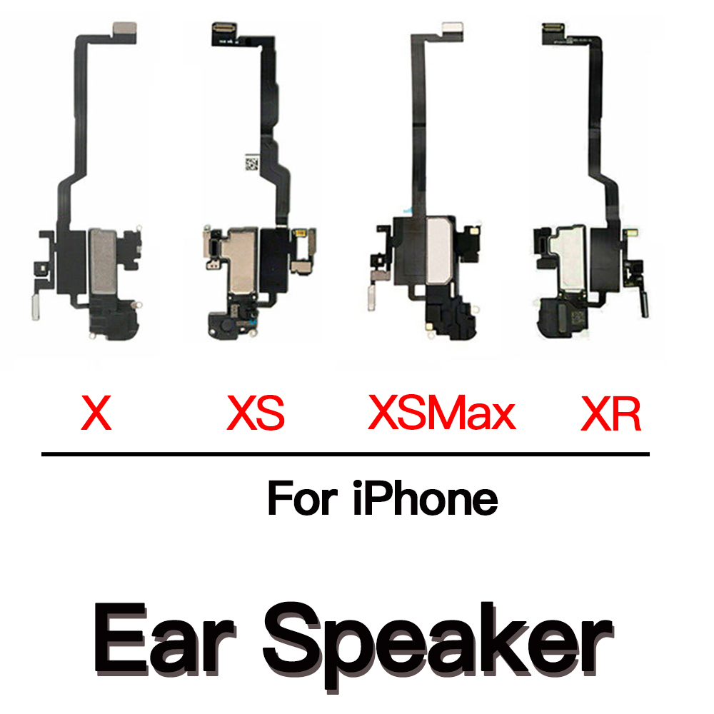 Högtalare med flexkabel för iphone x xr xs max, hörlurar med ljussensor och mikrofon