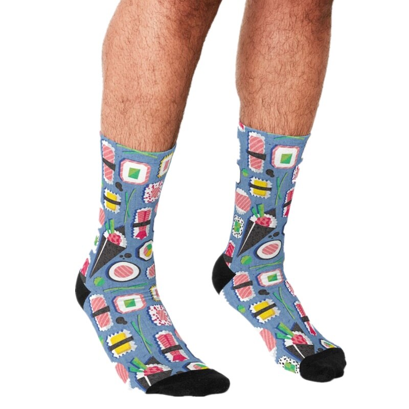 Chaussettes drôles pour hommes, touches de Piano, couverture musicale, motif imprimé hip hop, chaussettes joyeuses pour hommes, mignons garçons, style de rue, chaussettes folles pour hommes: W1485