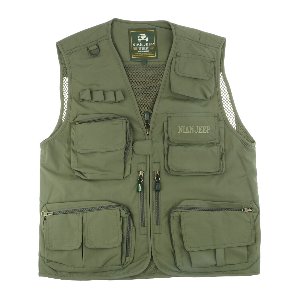 Multi-pockets Fishing Vests Men's Mesh Photography Fishing Hiking Travel Outdoor Quick Dry Vest Breathable Waistcoat Jackets