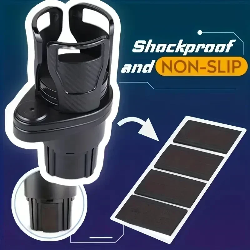 Auto-Getränkehalter, 4-in-1, multifunktional, verstellbar, Dual-Getränkehalter, Expander-Adapter, 360 drehbar, für Autobecherhalterung, praktisch-Halterung