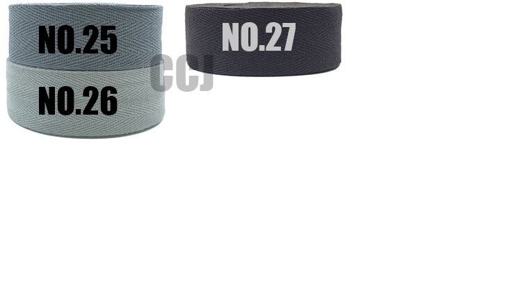 ! 3cm COLOR herringbone/ twill cotton tape/Cotton webbing 50meters/lot