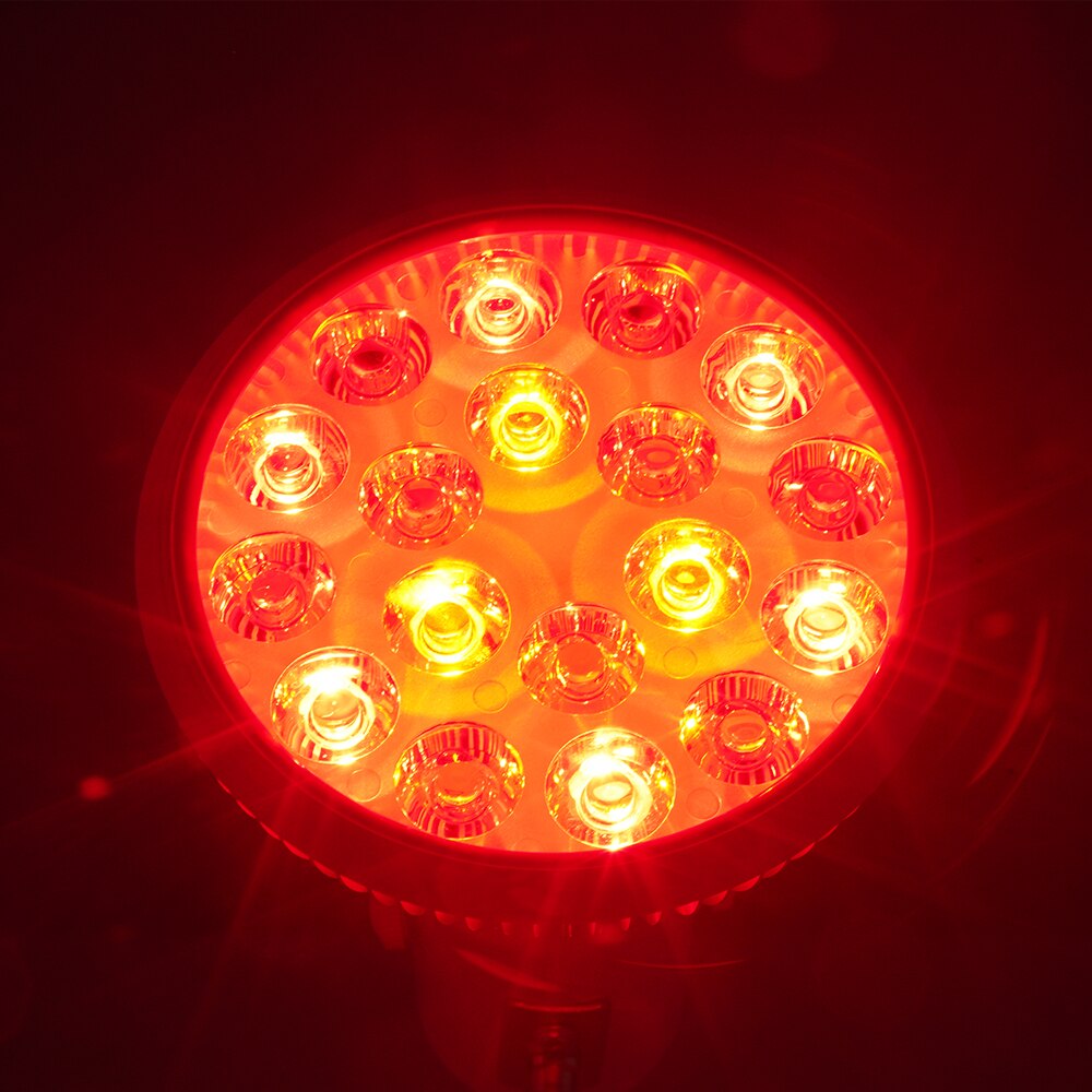 Bombilla de terapia de luz LED roja E27, 630nm, 660nm, 54W, lámpara de terapia de infrarrojo cercano, Bombilla de cultivo de luz roja