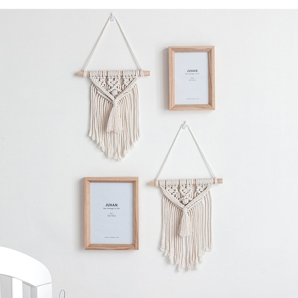 Bohemia Macrame Wall Hanging Hand Woven Boho Decor Wall Tapestry for Bedroom Living Room Crochet Rope Backdrop Mandala Pendant