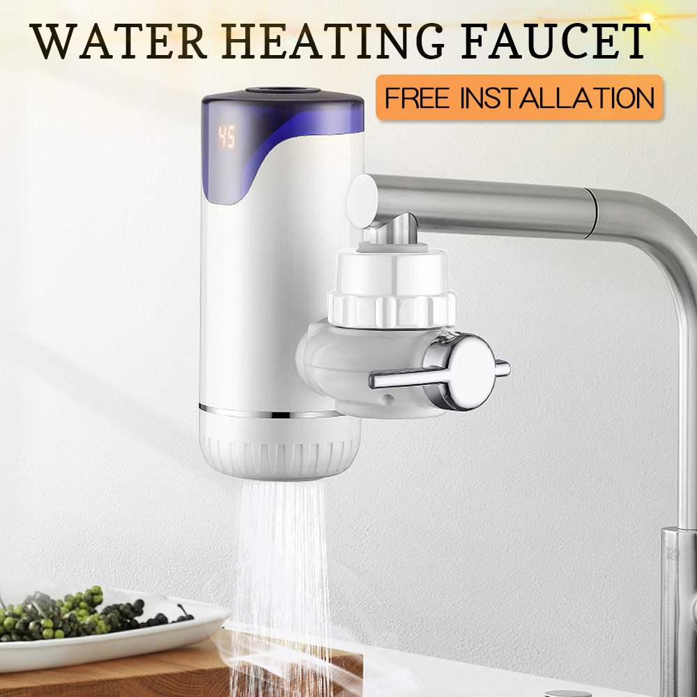 Digital Display Electric Kitchen Water Heater 220V Instant Water Cold Heating Upgrade Faucet To Heater