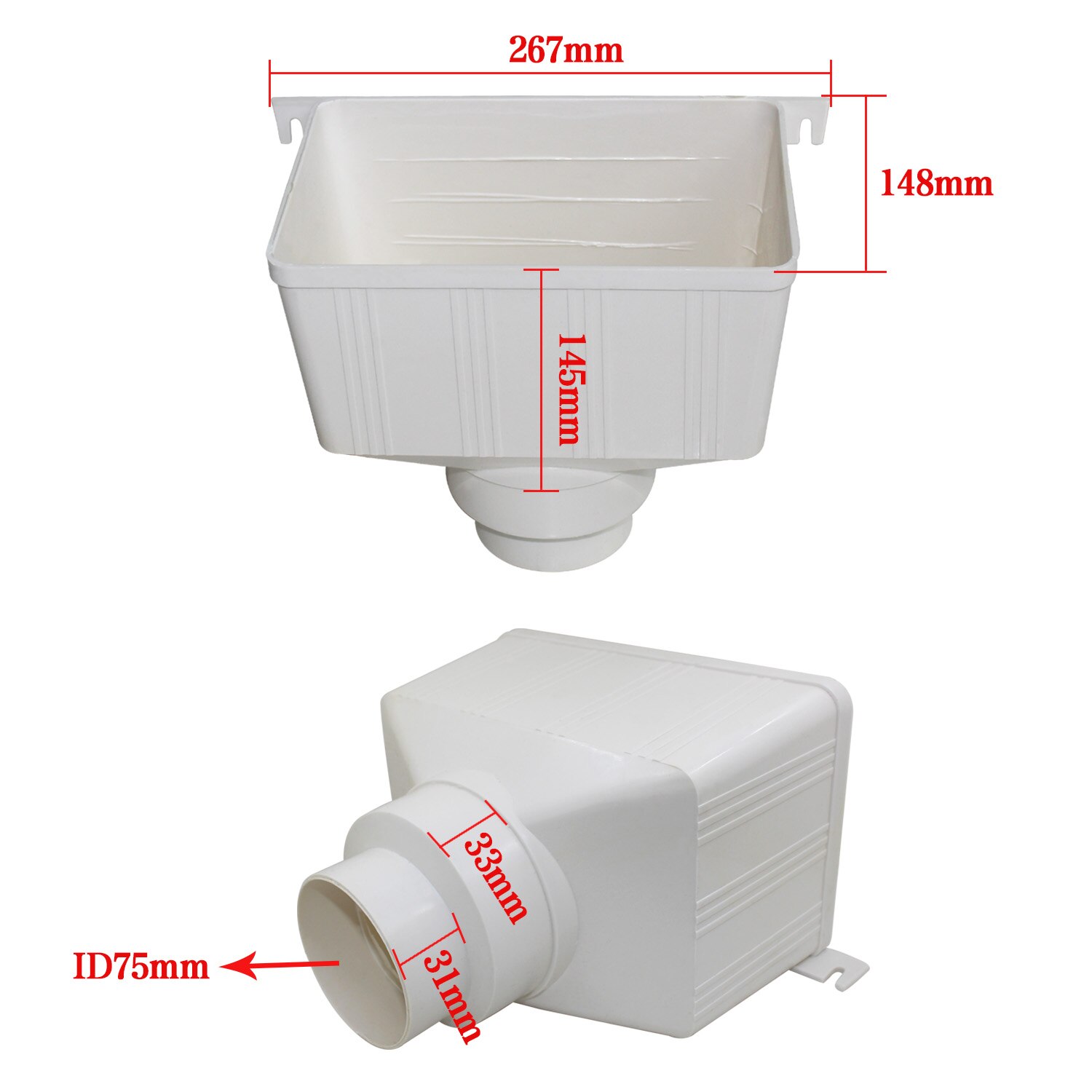 hopper downspout drain adapter rain water collector rain water collector drain pipe accessories 75/110/160mm rainwater