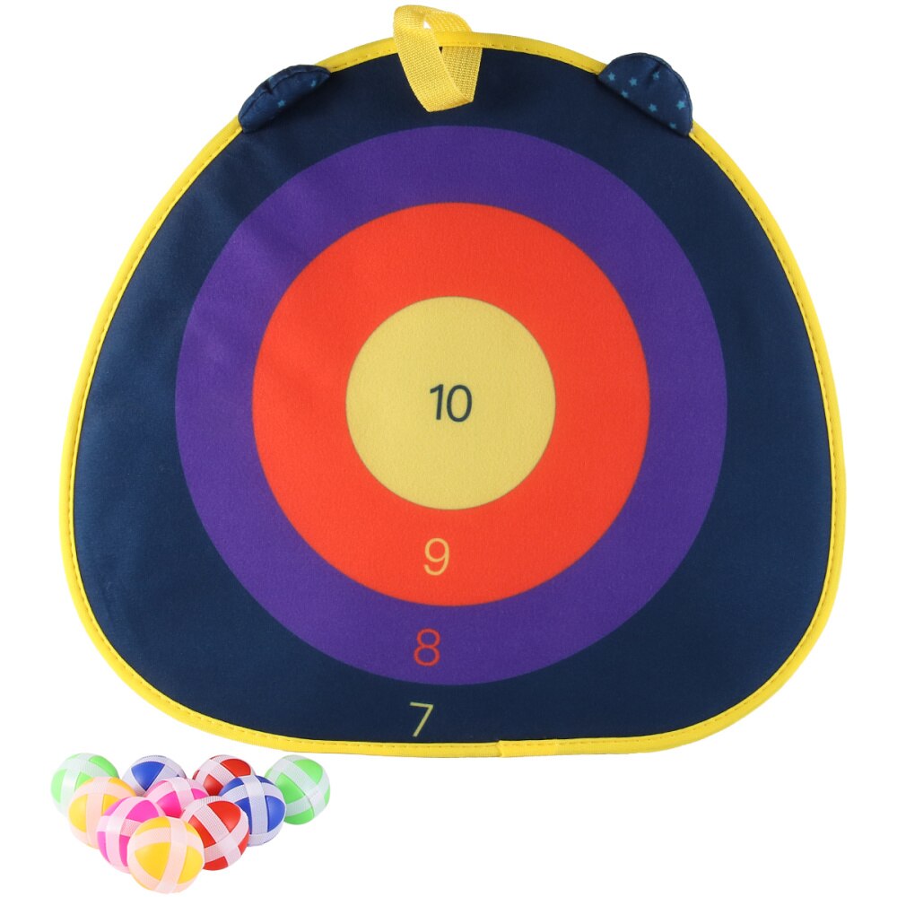 1 Set Funny Throwing Sticky Balls Target Plate Shooting Sticky Target: Dark Blue