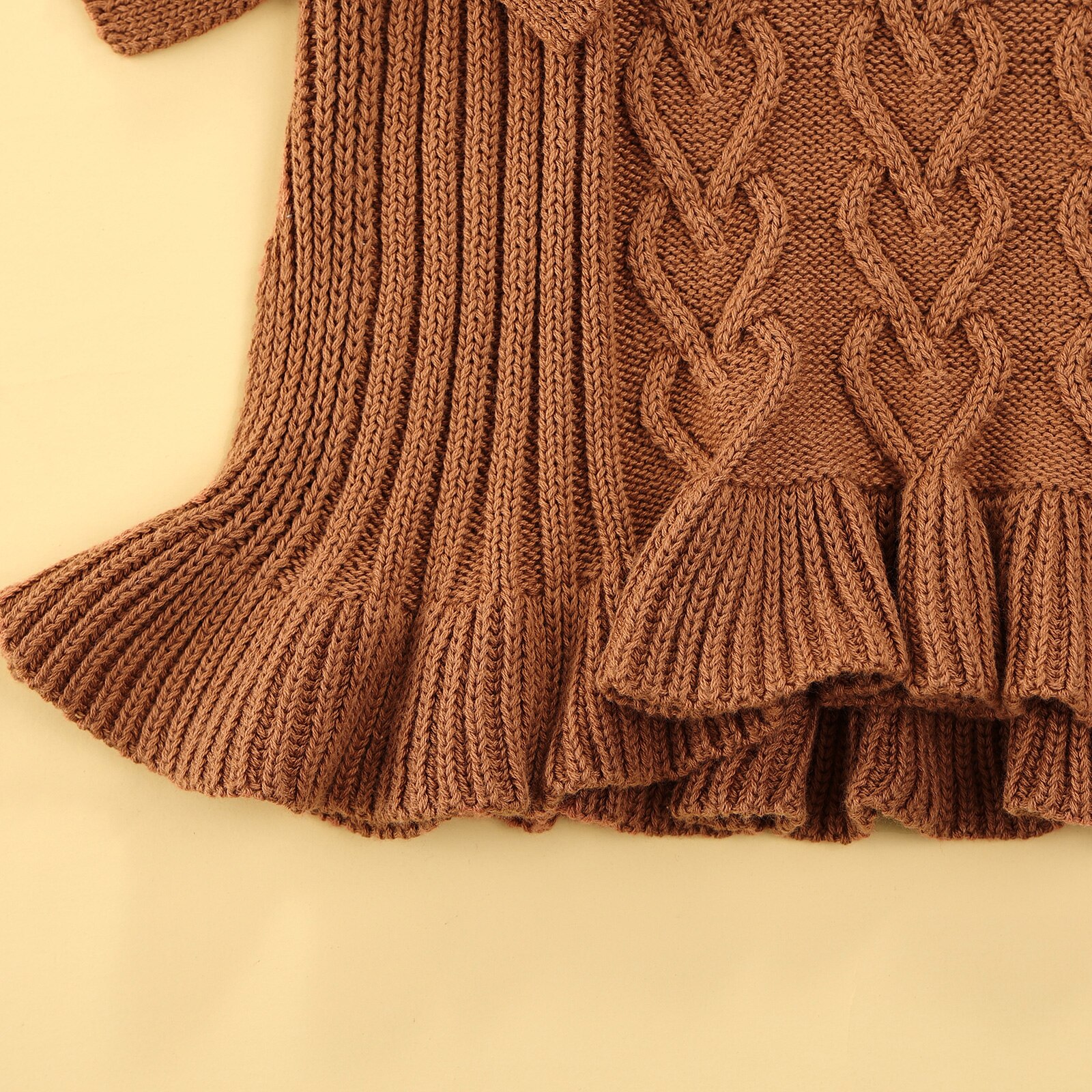 Gilet maglione lavorato a maglia per bambina autunno inverno caldo cavo lavorato a maglia tinta unita Pullover senza maniche gilet 6 mesi-3 anni
