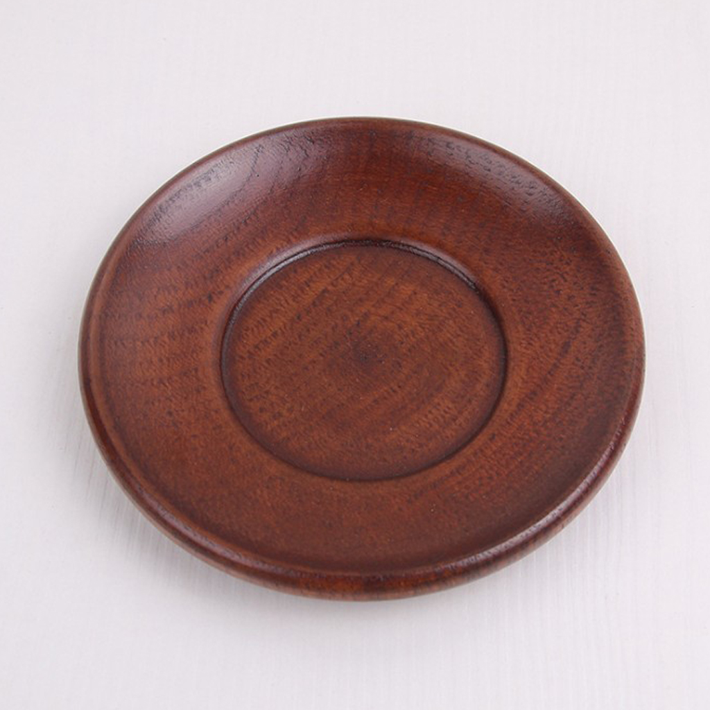 Juego de 2 piezas de pequeño recipiente de madera para salsa de Sushi con sabor a frijol