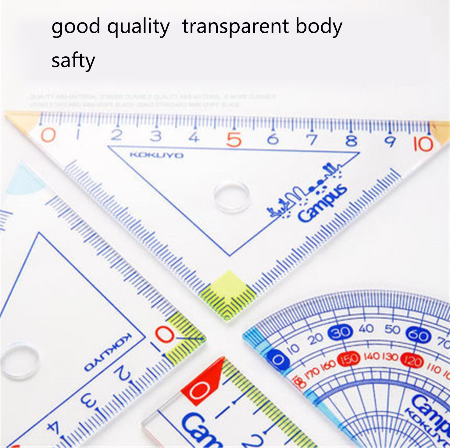 TUNACOCO Japanese KOKUYO WSG-CLKA SET OF drafting Rulers Learn Stationery Drawing Supplies ruler Qt1710143