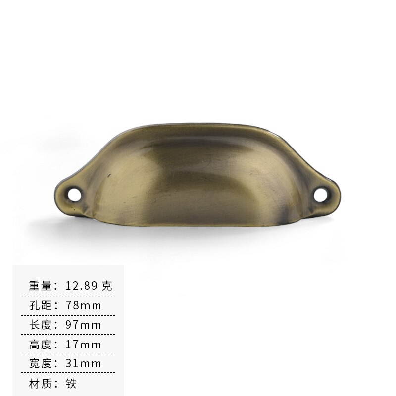 10 stuks goo-ki antieke kast kast beker meubel ladekast schelp handgrepen kastgreep antieke messing meubelgreep: Gevoed -6