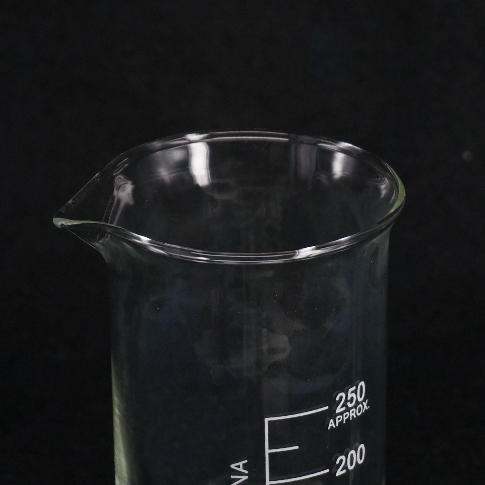 250ML Tall Form Beaker Chemistry Lab GG-17 Borosilicate Glass Thickened